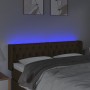 Dark brown fabric headboard with LED 147x16x78/88 cm by vidaXL, Headboards and footboards - Ref: Foro24-3123573, Price: 86,08...
