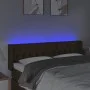 Dark brown fabric headboard with LED 147x16x78/88 cm by vidaXL, Headboards and footboards - Ref: Foro24-3123573, Price: 79,24...