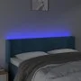 LED-Kopfteil aus dunkelblauem Samt, 147 x 16 x 78/88 cm von vidaXL, Kopf- und Fußteile - Ref: Foro24-3123428, Preis: 68,96 €,...