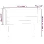 Hellgraues Samtkopfteil mit LED 103x16x78/88 cm von vidaXL, Kopf- und Fußteile - Ref: Foro24-3123418, Preis: 50,69 €, Rabatt: %