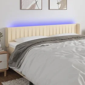 Kopfteil aus cremefarbenem Stoff mit LED 183x16x78/88 cm von vidaXL, Kopf- und Fußteile - Ref: Foro24-3123493, Preis: 84,40 €...