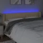 Cream fabric headboard with LED 183x16x78/88 cm by vidaXL, Headboards and footboards - Ref: Foro24-3123493, Price: 84,40 €, D...