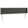 Dark gray velvet headboard with LED 203x16x78/88 cm by vidaXL, Headboards and footboards - Ref: Foro24-3123541, Price: 81,78 ...