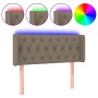 Headboard with LED in taupe gray fabric 93x16x78/88 cm by vidaXL, Headboards and footboards - Ref: Foro24-3123558, Price: 56,...