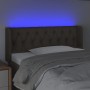 Kopfteil mit LED aus taupegrauem Stoff 93x16x78/88 cm von vidaXL, Kopf- und Fußteile - Ref: Foro24-3123558, Preis: 56,20 €, R...