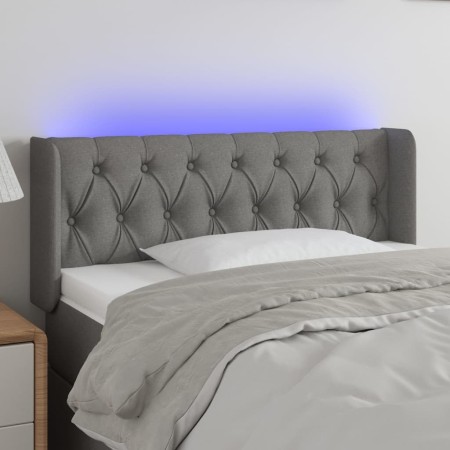 Dark gray fabric headboard with LED 103x16x78/88 cm by vidaXL, Headboards and footboards - Ref: Foro24-3123563, Price: 54,07 ...