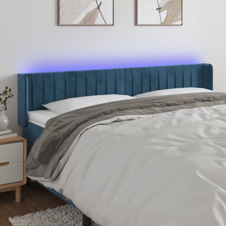 LED-Kopfteil aus dunkelblauem Samt, 183 x 16 x 78/88 cm von vidaXL, Kopf- und Fußteile - Ref: Foro24-3123538, Preis: 89,25 €,...
