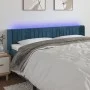 LED-Kopfteil aus dunkelblauem Samt, 183 x 16 x 78/88 cm von vidaXL, Kopf- und Fußteile - Ref: Foro24-3123538, Preis: 85,93 €,...
