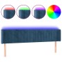 LED-Kopfteil aus dunkelblauem Samt, 183 x 16 x 78/88 cm von vidaXL, Kopf- und Fußteile - Ref: Foro24-3123538, Preis: 89,25 €,...