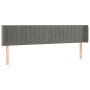 Hellgraues Samtkopfteil mit LED 163x16x78/88 cm von vidaXL, Kopf- und Fußteile - Ref: Foro24-3123528, Preis: 84,43 €, Rabatt: %