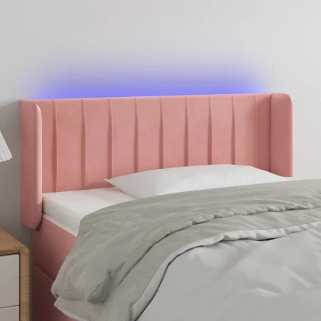 Kopfteil aus rosa Samt mit LED 103x16x78/88 cm von vidaXL, Kopf- und Fußteile - Ref: Foro24-3123521, Preis: 68,55 €, Rabatt: %