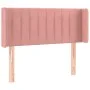 Pink velvet headboard with LED 103x16x78/88 cm by vidaXL, Headboards and footboards - Ref: Foro24-3123521, Price: 69,13 €, Di...