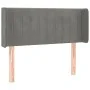 Light gray velvet headboard with LED 103x16x78/88 cm by vidaXL, Headboards and footboards - Ref: Foro24-3123516, Price: 59,51...