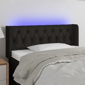 Black fabric headboard with LED 93x16x78/88 cm by vidaXL, Headboards and footboards - Ref: Foro24-3123556, Price: 56,35 €, Di...