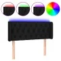 Cabecero con LED de tela negro 93x16x78/88 cm de vidaXL, Cabeceros y pies de cama - Ref: Foro24-3123556, Precio: 56,35 €, Des...