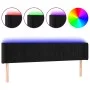 Kopfteil aus schwarzem Samt mit LED 163x16x78/88 cm von vidaXL, Kopf- und Fußteile - Ref: Foro24-3123530, Preis: 84,05 €, Rab...