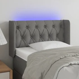 Dark gray fabric headboard with LED 83x16x78/88 cm by vidaXL, Headboards and footboards - Ref: Foro24-3123547, Price: 55,39 €...