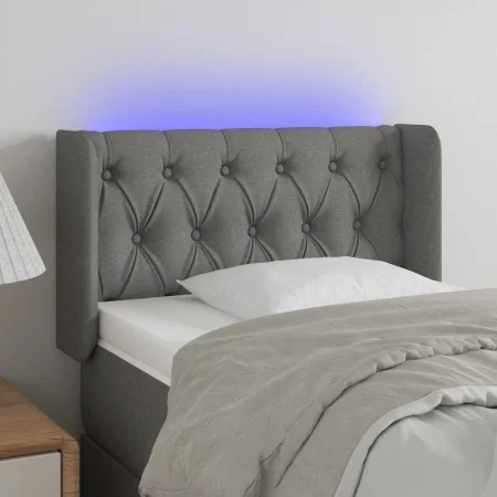 Kopfteil aus dunkelgrauem Stoff mit LED 83x16x78/88 cm von vidaXL, Kopf- und Fußteile - Ref: Foro24-3123547, Preis: 55,39 €, ...