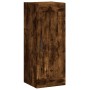 Aparador de madera contrachapada roble ahumado 34,5x34x180 cm