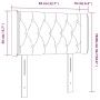 Kopfteil aus dunkelgrauem Stoff mit LED 83x16x78/88 cm von vidaXL, Kopf- und Fußteile - Ref: Foro24-3123547, Preis: 52,67 €, ...