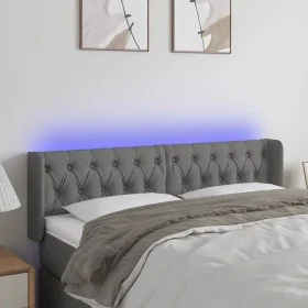 Dunkelgraues Stoffkopfteil mit LED 163x16x78/88 cm von vidaXL, Kopf- und Fußteile - Ref: Foro24-3123579, Preis: 88,49 €, Raba...