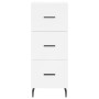 Aparador alto madera contrachapada blanco 34,5x34x180 cm