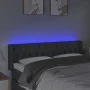 Dark gray fabric headboard with LED 163x16x78/88 cm by vidaXL, Headboards and footboards - Ref: Foro24-3123579, Price: 88,46 ...