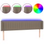 Kopfteil mit LED aus taupegrauem Stoff 183x16x78/88 cm von vidaXL, Kopf- und Fußteile - Ref: Foro24-3123492, Preis: 80,16 €, ...