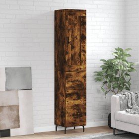 Aparador de madera contrachapada roble ahumado 34,5x34x180 cm Aparador de madera contrachapada roble ahumado 34,5x34x180 cm