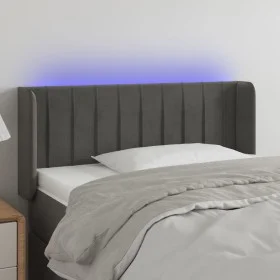 Dark gray velvet headboard with LED 103x16x78/88 cm by vidaXL, Headboards and footboards - Ref: Foro24-3123517, Price: 58,90 ...