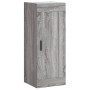 Aparador alto madera contrachapada gris Sonoma 34,5x34x180 cm