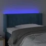 LED-Kopfteil aus dunkelblauem Samt, 103 x 16 x 78/88 cm von vidaXL, Kopf- und Fußteile - Ref: Foro24-3123520, Preis: 61,59 €,...