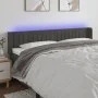Dark gray velvet headboard with LED 163x16x78/88 cm by vidaXL, Headboards and footboards - Ref: Foro24-3123529, Price: 75,93 ...