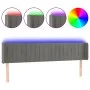 Dark gray velvet headboard with LED 163x16x78/88 cm by vidaXL, Headboards and footboards - Ref: Foro24-3123529, Price: 75,93 ...