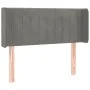 Light gray velvet headboard with LED 93x16x78/88 cm by vidaXL, Headboards and footboards - Ref: Foro24-3123510, Price: 62,51 ...