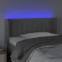 Light gray velvet headboard with LED 93x16x78/88 cm by vidaXL, Headboards and footboards - Ref: Foro24-3123510, Price: 62,51 ...