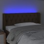 Kopfteil mit LED aus dunkelbraunem Stoff 103x16x78/88 cm von vidaXL, Kopf- und Fußteile - Ref: Foro24-3123565, Preis: 61,50 €...