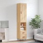 Aparador de madera contrachapada roble Sonoma 34,5x34x180 cm