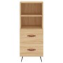 Aparador de madera contrachapada roble Sonoma 34,5x34x180 cm