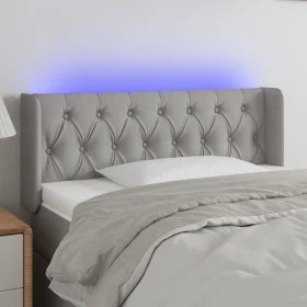Light gray fabric headboard with LED 103x16x78/88 cm by vidaXL, Headboards and footboards - Ref: Foro24-3123562, Price: 54,30...