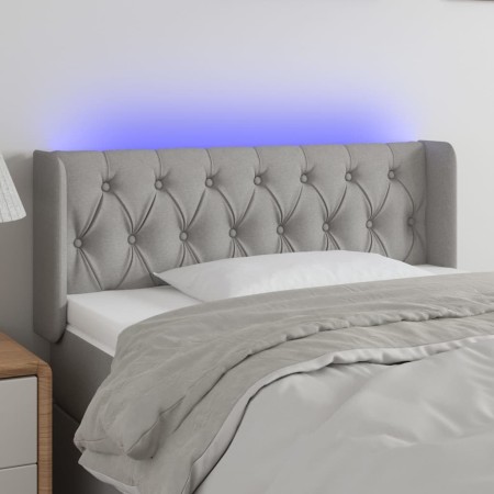 Hellgraues Stoffkopfteil mit LED 103x16x78/88 cm von vidaXL, Kopf- und Fußteile - Ref: Foro24-3123562, Preis: 52,62 €, Rabatt: %