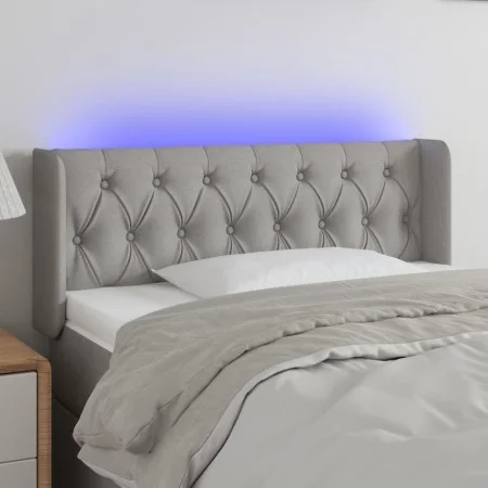 Light gray fabric headboard with LED 103x16x78/88 cm by vidaXL, Headboards and footboards - Ref: Foro24-3123562, Price: 54,30...