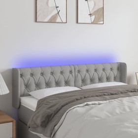 Kopfteil aus hellgrauem Stoff mit LED 147x16x78/88 cm von vidaXL, Kopf- und Fußteile - Ref: Foro24-3123570, Preis: 75,83 €, R...