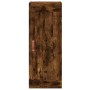 Aparador de madera contrachapada roble ahumado 34,5x34x180 cm