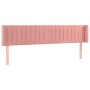 Rosa Samtkopfteil mit LED 183x16x78/88 cm von vidaXL, Kopf- und Fußteile - Ref: Foro24-3123539, Preis: 76,54 €, Rabatt: %