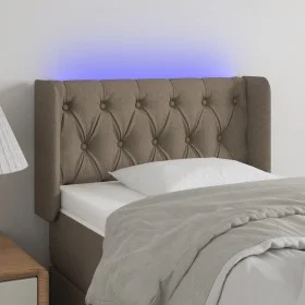 Headboard with LED in taupe gray fabric 83x16x78/88 cm by vidaXL, Headboards and footboards - Ref: Foro24-3123550, Price: 59,...