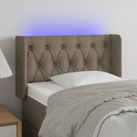Kopfteil mit LED aus taupegrauem Stoff 83x16x78/88 cm von vidaXL, Kopf- und Fußteile - Ref: Foro24-3123550, Preis: 59,62 €, R...