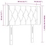 Kopfteil mit LED aus taupegrauem Stoff 83x16x78/88 cm von vidaXL, Kopf- und Fußteile - Ref: Foro24-3123550, Preis: 57,84 €, R...
