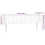 Cabecero con LED de terciopelo gris claro 203x16x78/88 cm de vidaXL, Cabeceros y pies de cama - Ref: Foro24-3123540, Precio: ...
