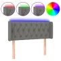 Dark gray fabric headboard with LED lights 93x16x78/88 cm by vidaXL, Headboards and footboards - Ref: Foro24-3123555, Price: ...